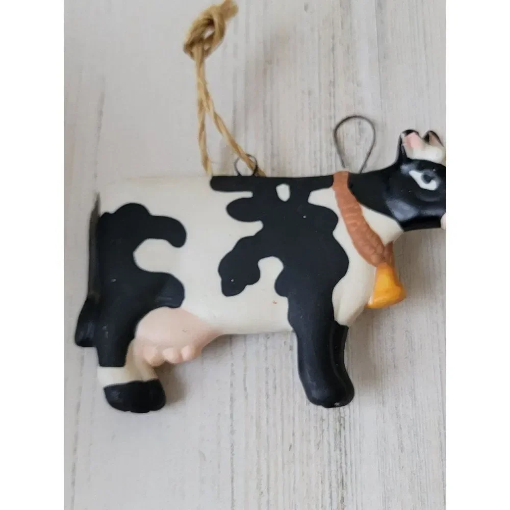 Ceramic cow‎ Animal Farm ornament Xmas decor